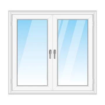 White PVC vector window Stock Illustration