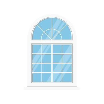 White pvc window frame icon isolated on white background. Stock Illustration