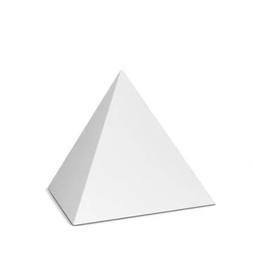 White pyramid chart Stock Illustration