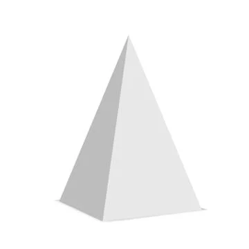 White pyramid. Vector illustration. Stock Illustration