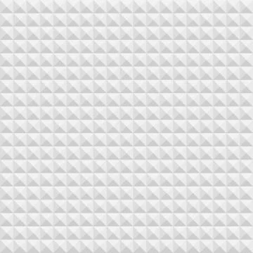 White pyramids pattern background and texture. Gray volumetric of a square. Stock Illustration