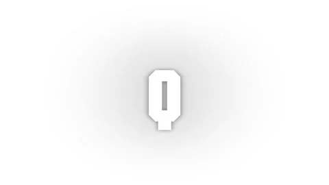 White q icon with shadow isolated on white background. Stock Footage 205586702