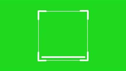 White QR Code Scanner Frame HUD Overlay on Green Screen Background. Stock Illustration