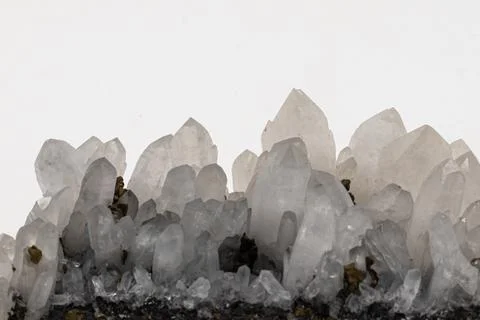 White quartz crystal Foto stock