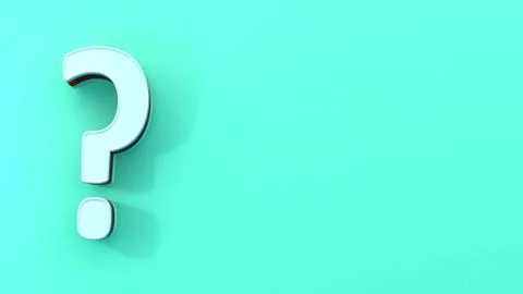 White question mark. 3D rendering Stock Illustration