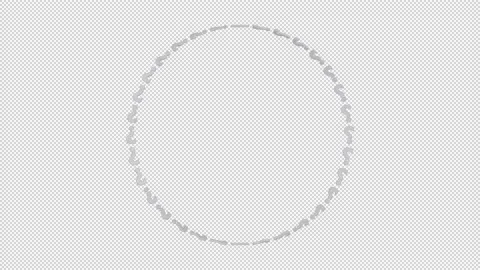 White Question Mark Circle Frame Isolated loop on alpha background Stock Footage 237598683