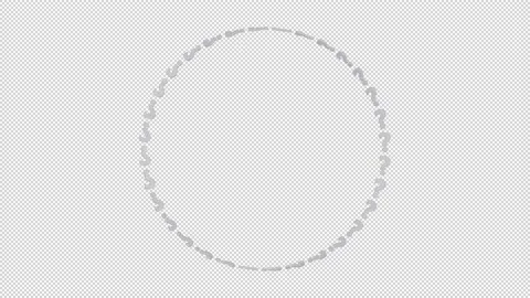 White Question Mark Circle Frame Isolated loop on alpha background Stock Footage 237598687