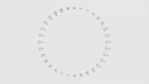 White Question Mark Circle Frame Isolated loop on alpha background Stock Footage 237598692