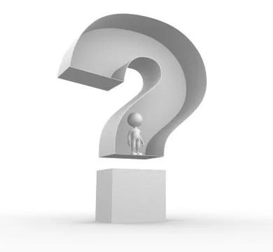 White question mark Stock Illustration