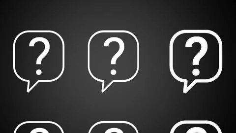White question mark speech bubble icons scroll vertically against Stock Footage 334660529