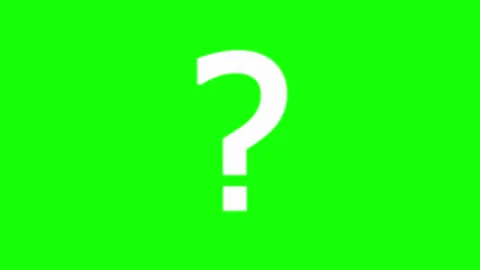 White question mark symbol appearing on green screen background Video stock 331766684