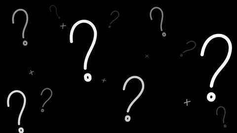 White Question Marks on Black Background Vídeos de archivo 339389474
