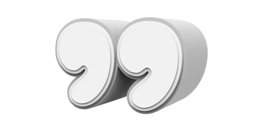 White quotation mark Illustrazione stock