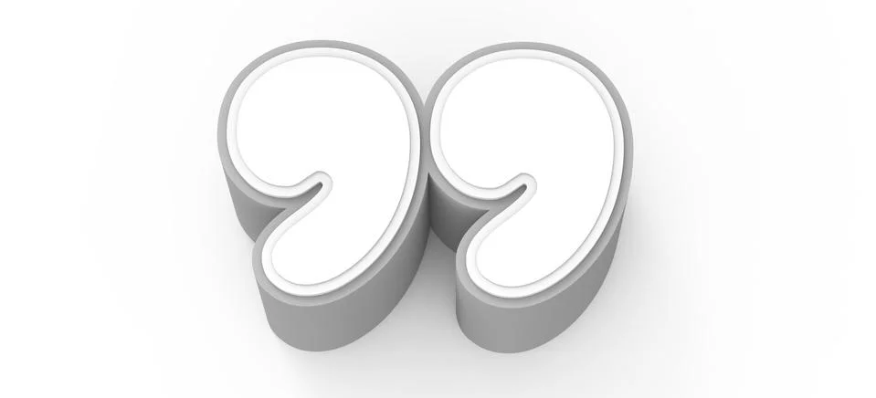 White quotation mark Illustrazione stock