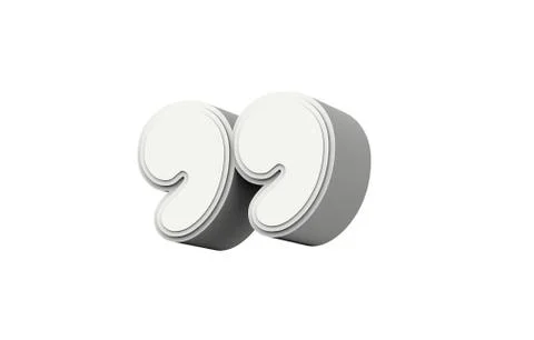White quotation mark Stock Illustration