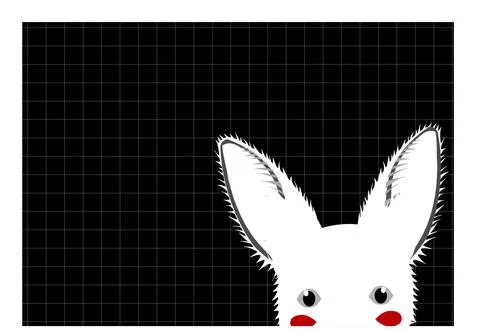 White Rabbit Grid Background Stockillustratie