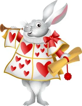 White Rabbit Herald Stock-Illustration
