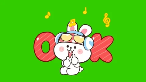 White Rabbit OK Dance - Green Screen for... | Stock Video | Pond5