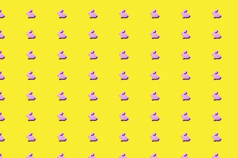 White rabbit pattern on the background イラスト素材