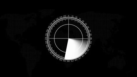 White radar screen scanning information digital technology used of armies i.. イラスト素材