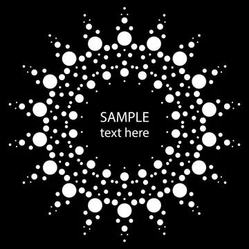 White radial concentric halftone dots in star form Stock Illustration