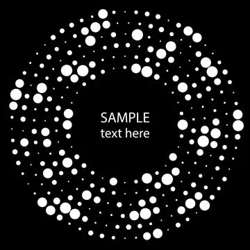White radial concentric halftone dotted stripes Stock Illustration