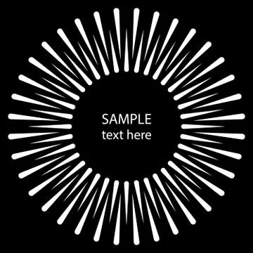 White radial lines in circle form Stock Illustration