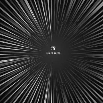 White radial lines for comic book background. Manga speed frame. Illustrazione stock