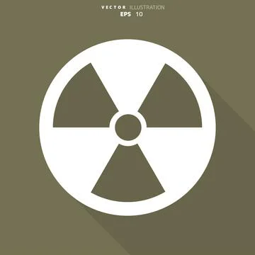 White radiation icon. Stock Illustration