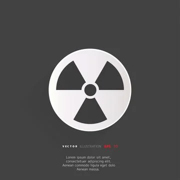 White radiation icon. Stock Illustration