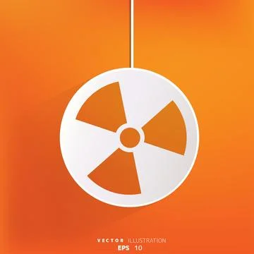 White radiation icon. Stock Illustration