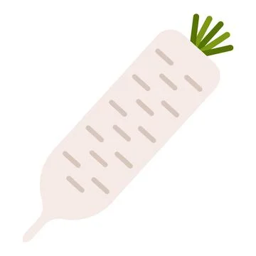 White radish clip art vector illustration Stock Illustration