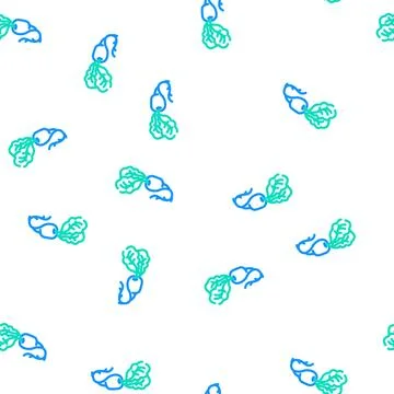 White radish vector seamless pattern 스톡 일러스트