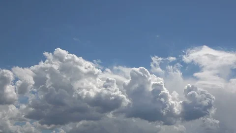White Rain Clouds and Blue Sky 6 Stock Footage 107350997