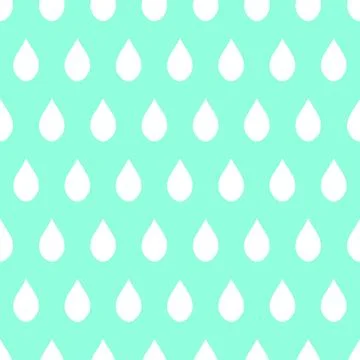 White Rain Green Mint Background Stock Illustration