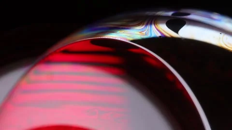 White rainbow arch on black background, red and white Stock Footage 289404080