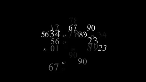 White random numbers changing numeric code on black background Stock Footage 279082320