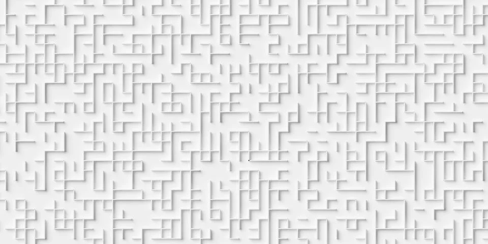 White random thin lines maze or geometry shapes polygon background wallpape.. イラスト素材