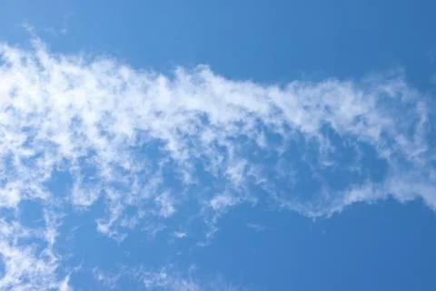 White, rare clouds in the sky. Foto stock