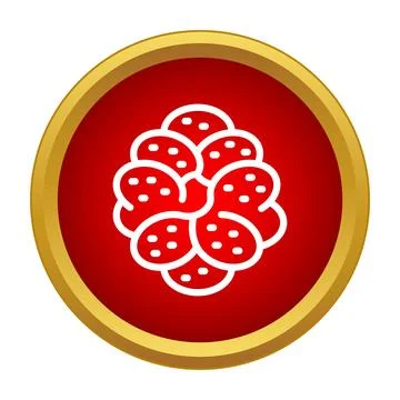 White raspberry fruit icon representing food and health Stock Illustration