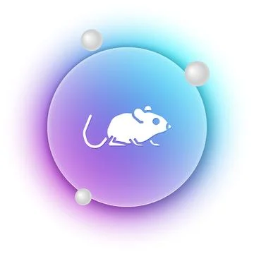 White Rat icon isolated on white background. Mouse sign. Animal symbol. Blu.. Stock Illustration