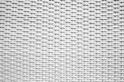 White rattan weave pattern texture Stock Photos