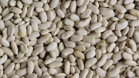 White raw aw beans background. Natural protein legume food Stock-Footage 127273527