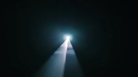 White ray scans space to build a three-dimensional model of the area Stock Footage 313226584