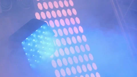 White Rays of Lighting Equipment on a stage decoration on a concert. Stock Footage 136077596