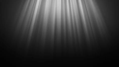 White Rays Shining on Black Background with Backlit Dust Particles  Illustrazione stock