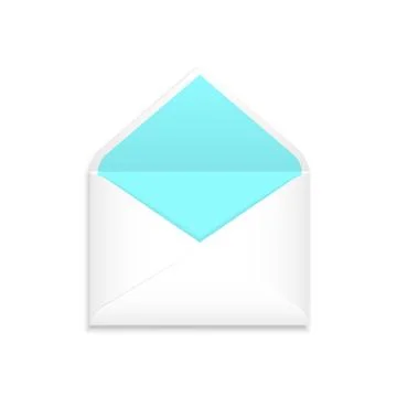 White realistic envelope mock up Stock Illustration