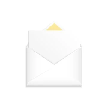 White realistic envelope mock up Stock Illustration