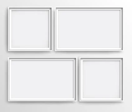 White realistic frames, vector illustration 스톡 일러스트