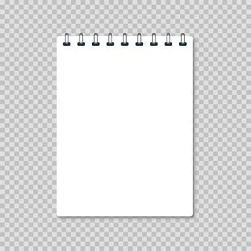 White realistic notebook Stock Illustration